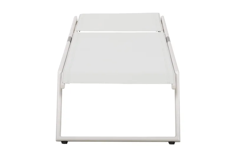 Monaco solseng med justerbar rygg i aluminium, hvit tekstil, Hvit