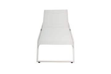 Monaco solseng med justerbar rygg i aluminium, hvit tekstil - Hvit - Hagemøbler & utemiljø - Stoler & Lenestoler - Solsenger & solvogner