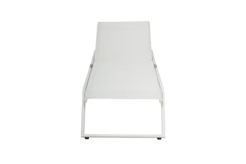 Monaco solseng med justerbar rygg i aluminium, hvit tekstil - Hvit - Hagemøbler & utemiljø - Stoler & Lenestoler - Solsenger & solvogner