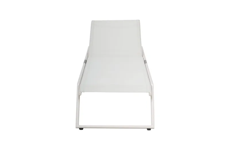 Monaco solseng med justerbar rygg i aluminium, hvit tekstil - Hvit - Hagemøbler & utemiljø - Stoler & Lenestoler - Solsenger & solvogner