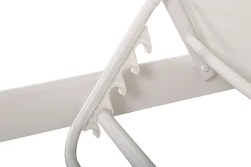 Monaco solseng med justerbar rygg i aluminium, hvit tekstil - Hvit - Hagemøbler & utemiljø - Stoler & Lenestoler - Solsenger & solvogner