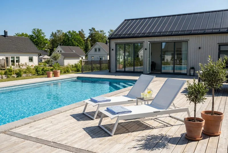 Monaco solseng med justerbar rygg i aluminium, hvit tekstil - Hvit - Hagemøbler & utemiljø - Stoler & Lenestoler - Solsenger & solvogner