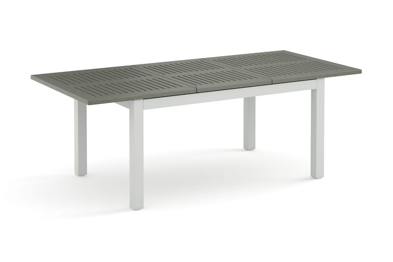 Monaco uttrekkbart utendørsbord 150–250x90 cm - Hvit/Grå - Hagemøbler & utemiljø - Hagebord - Spisebord ute