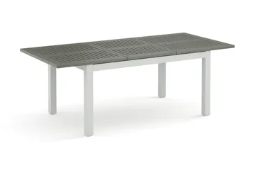 Monaco uttrekkbart utendørsbord 150–250x90 cm - Hvit/Grå - Hagemøbler & utemiljø - Hagebord - Spisebord ute
