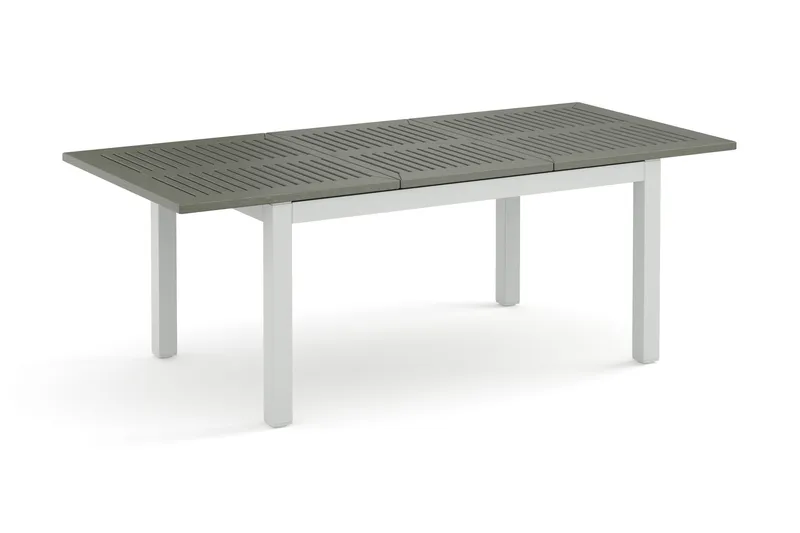 Monaco uttrekkbart utendørsbord 150–250x90 cm - Hvit/Grå - Hagemøbler & utemiljø - Hagebord - Spisebord ute