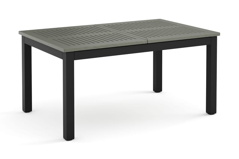 Monaco uttrekkbart utendørsbord 150–250x90 cm, Svart/Grå