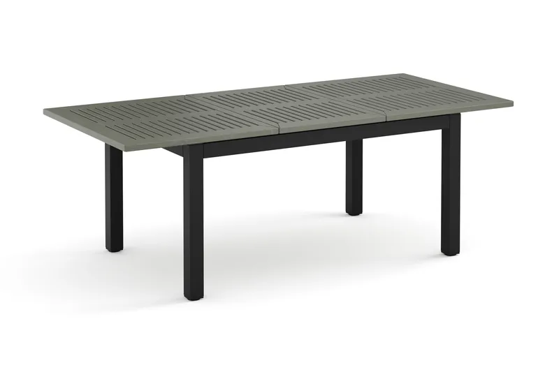 Monaco uttrekkbart utendørsbord 150–250x90 cm - Svart/Grå - Hagemøbler & utemiljø - Hagebord - Spisebord ute