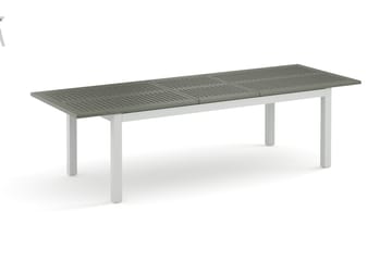 Monaco uttrekkbart utendørsbord 210/310x90 cm - Hvit/Grå - Hagemøbler & utemiljø - Hagebord - Spisebord ute