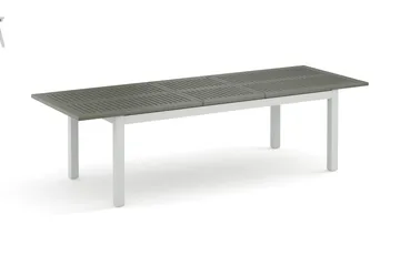 Monaco uttrekkbart utendørsbord 210/310x90 cm - Hvit/Grå - Hagemøbler & utemiljø - Hagebord - Spisebord ute