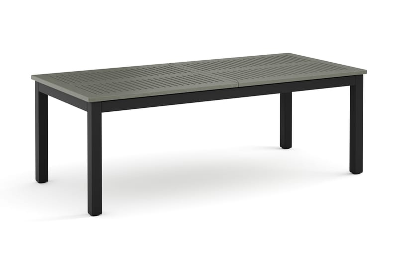 Monaco uttrekkbart utendørsbord 210/310x90 cm, Svart/Grå