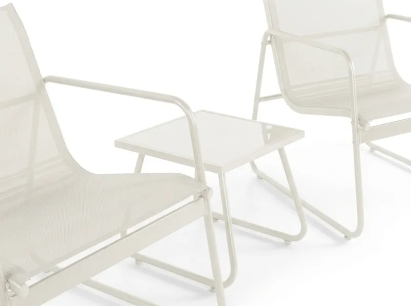 Pelanda caféssett utendørs - Beige - Hagemøbler & utemiljø - Loungemøbler - Loungegrupper