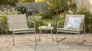 Pelanda caféssett utendørs - Beige - Hagemøbler & utemiljø - Loungemøbler - Loungegrupper