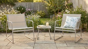 Pelanda caféssett utendørs - Beige - Hagemøbler & utemiljø - Loungemøbler - Loungegrupper