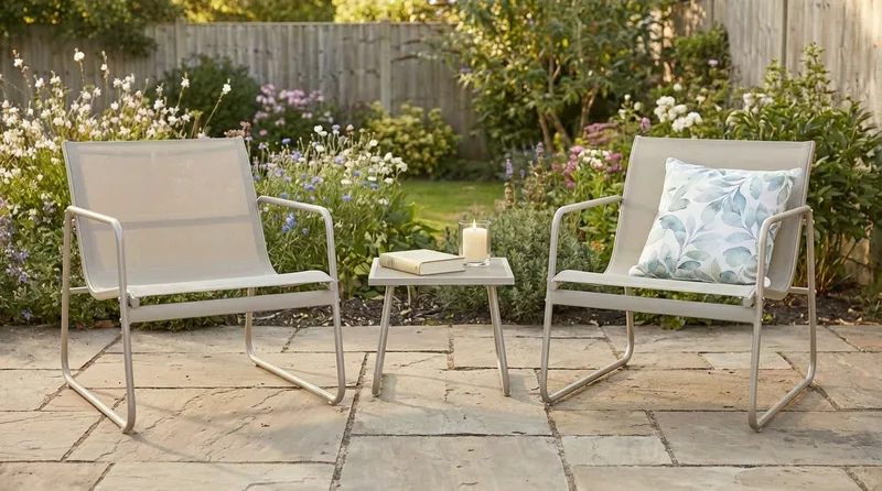 Pelanda caféssett utendørs - Beige - Hagemøbler & utemiljø - Loungemøbler - Loungegrupper