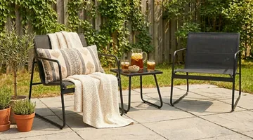 Pelanda caféssett utendørs - Svart - Hagemøbler & utemiljø - Loungemøbler - Loungegrupper