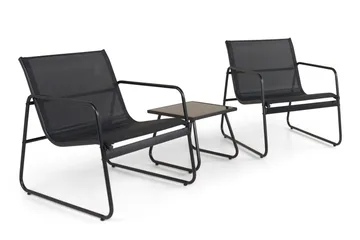 Pelanda caféssett utendørs - Svart - Hagemøbler & utemiljø - Loungemøbler - Loungegrupper