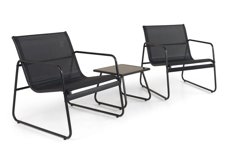 Pelanda caféssett utendørs - Svart - Hagemøbler & utemiljø - Loungemøbler - Loungegrupper