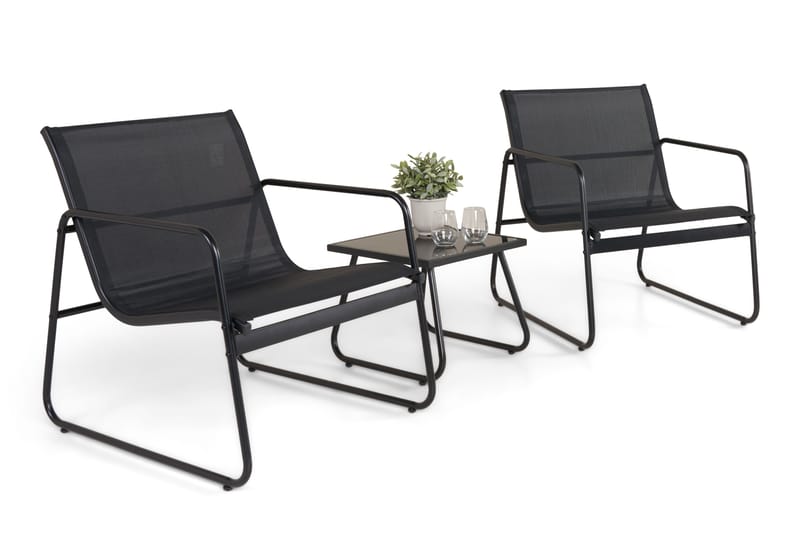 Pelanda caféssett utendørs - Svart - Hagemøbler & utemiljø - Loungemøbler - Loungegrupper