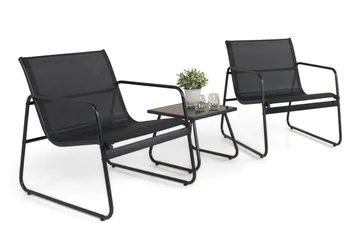 Pelanda caféssett utendørs - Svart - Hagemøbler & utemiljø - Loungemøbler - Loungegrupper