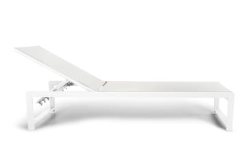 Sanna Solseng med Justerbar Ryggstøtte - Hvit - Hagemøbler & utemiljø - Stoler & Lenestoler - Solsenger & solvogner