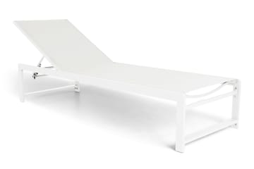 Sanna Solseng med Justerbar Ryggstøtte - Hvit - Hagemøbler & utemiljø - Stoler & Lenestoler - Solsenger & solvogner