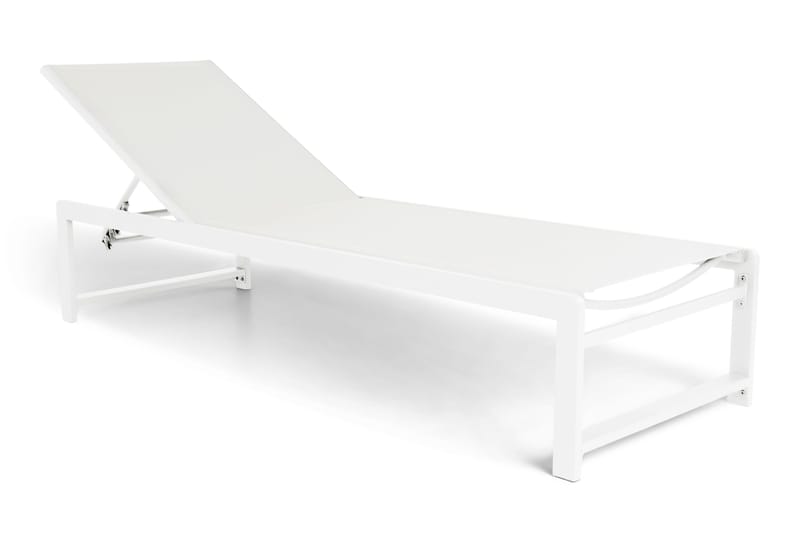 Sanna Solseng med Justerbar Ryggstøtte - Hvit - Hagemøbler & utemiljø - Stoler & Lenestoler - Solsenger & solvogner