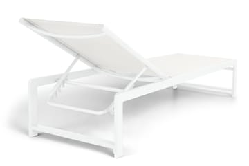 Sanna Solseng med Justerbar Ryggstøtte - Hvit - Hagemøbler & utemiljø - Stoler & Lenestoler - Solsenger & solvogner