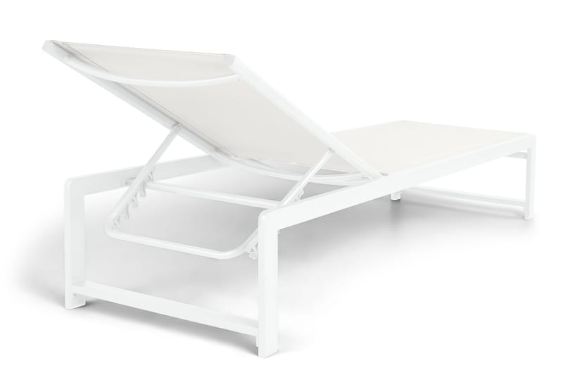 Sanna Solseng med Justerbar Ryggstøtte - Hvit - Hagemøbler & utemiljø - Stoler & Lenestoler - Solsenger & solvogner
