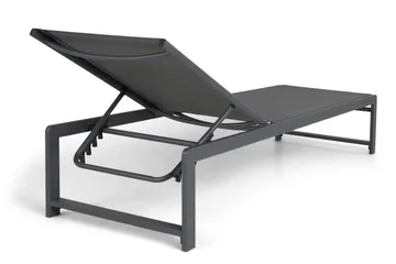 Sanna Solseng med Justerbar Ryggstøtte - Svart - Hagemøbler & utemiljø - Stoler & Lenestoler - Solsenger & solvogner