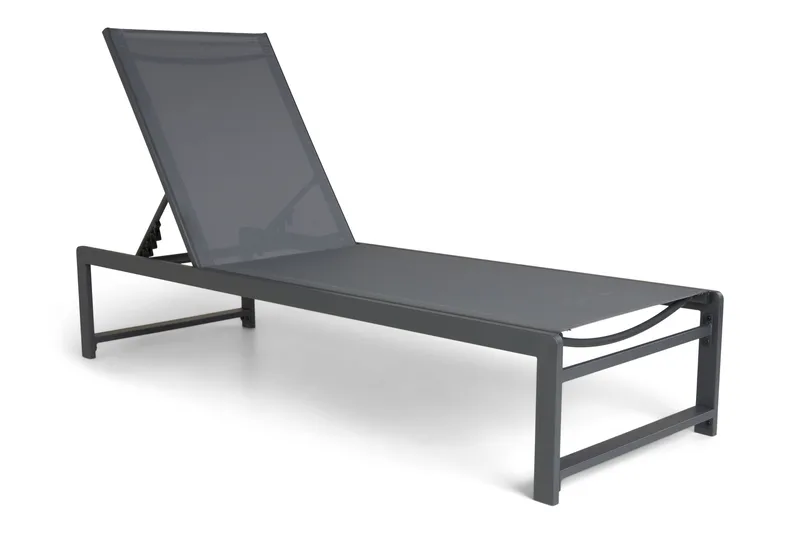 Sanna Solseng med Justerbar Ryggstøtte - Svart - Hagemøbler & utemiljø - Stoler & Lenestoler - Solsenger & solvogner