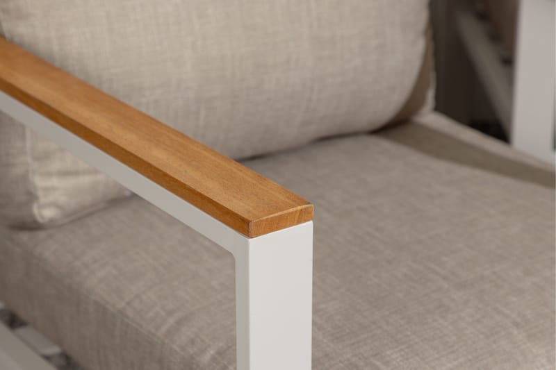 Sofagruppe Aspvik 5-seter - Beige/Grå - Hagemøbler & utemiljø - Loungemøbler - Loungegrupper