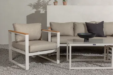 Sofagruppe Aspvik 5-seter - Beige/Grå - Hagemøbler & utemiljø - Loungemøbler - Loungegrupper