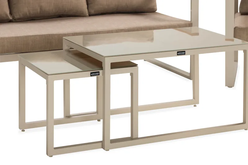 Sofagruppe Aspvik 5-seter - Beige/Grå - Hagemøbler & utemiljø - Loungemøbler - Loungegrupper