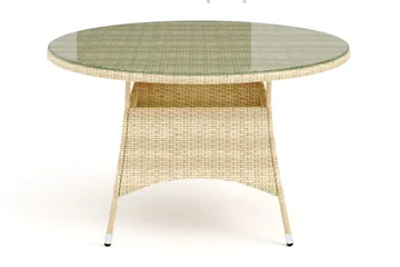 Thor bord utendørs rundt 140 cm - Beige - Hagemøbler & utemiljø - Hagebord - Spisebord ute