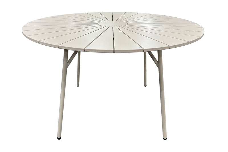 Tunis spisebord utendørs 120 cm rundt, Beige/Beige
