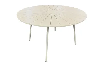 Tunis spisebord utendørs 120 cm rundt - Beige/Beige - Hagemøbler & utemiljø - Hagebord - Spisebord ute