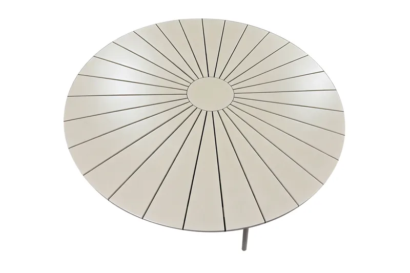 Tunis spisebord utendørs 120 cm rundt - Beige/Beige - Hagemøbler & utemiljø - Hagebord - Spisebord ute