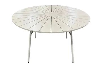 Tunis spisebord utendørs 120 cm rundt - Beige/Beige - Hagemøbler & utemiljø - Hagebord - Spisebord ute