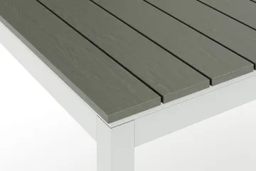 Tunis spisebord utendørs 205/305x90 cm rektangulært uttrekkbart - Hvit/Grå - Hagemøbler & utemiljø - Hagebord - Spisebord ute
