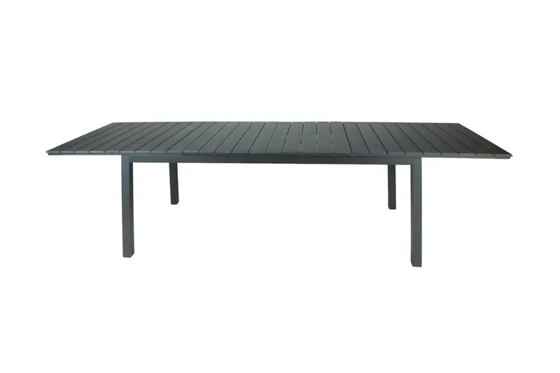 Tunis spisebord utendørs 205/305x90 rektangulært uttrekkbart - Svart/Svart - Hagemøbler & utemiljø - Hagebord - Spisebord ute