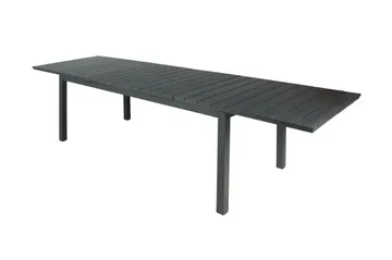 Tunis spisebord utendørs 205/305x90 rektangulært uttrekkbart - Svart/Svart - Hagemøbler & utemiljø - Hagebord - Spisebord ute