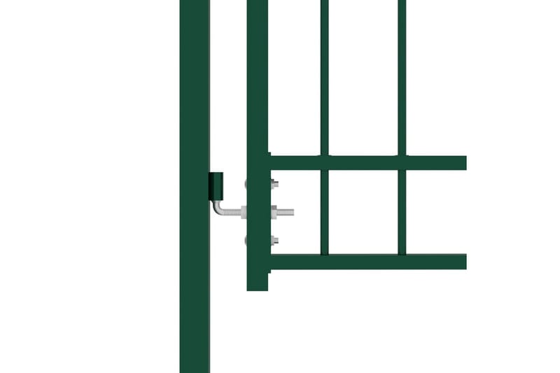 Hageport med pigger stål 100x150 cm grønn - grønn - Gjerder & Grinder
