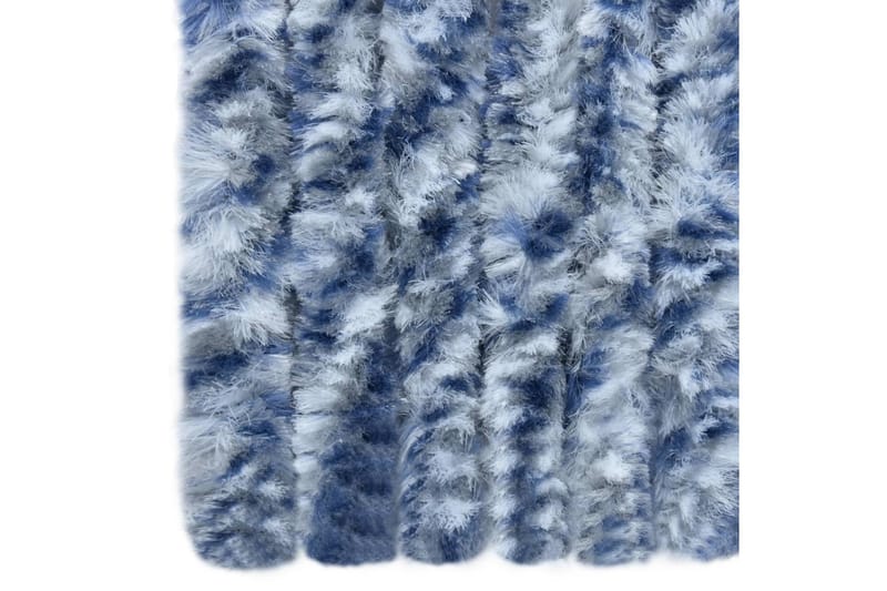 Insektgardin blå og hvit 56x200 cm chenille - Blå - Myggnett
