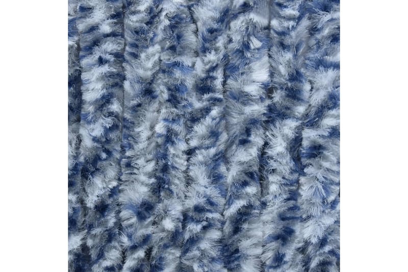 Insektgardin blå og hvit 56x200 cm chenille - Blå - Myggnett