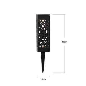 Izola 2-pakning solcelledekorasjon 18 cm - svart - Hagemøbler & utemiljø - Hagedekorasjon & utemiljø - Hagebelysning