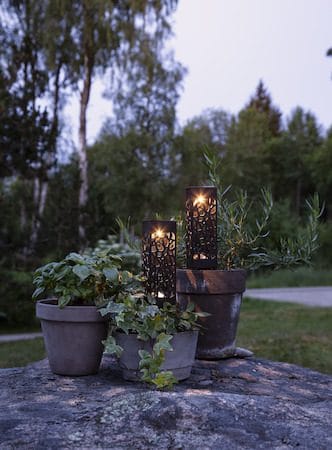 Izola 2-pakning solcelledekorasjon 18 cm - svart - Hagemøbler & utemiljø - Hagedekorasjon & utemiljø - Hagebelysning