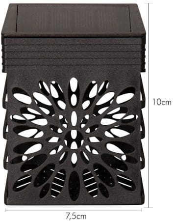 Izola Wall 2-pakning solcellevegglykt 7,5 cm - svart - Hagemøbler & utemiljø - Hagedekorasjon & utemiljø - Hagebelysning