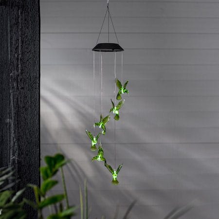 Kolibri solcelledekorasjon 70 cm - grønn - Hagemøbler & utemiljø - Hagedekorasjon & utemiljø - Hagebelysning