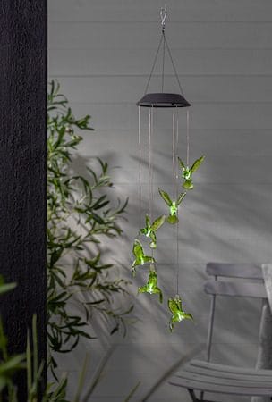 Kolibri solcelledekorasjon 70 cm - grønn - Hagemøbler & utemiljø - Hagedekorasjon & utemiljø - Hagebelysning
