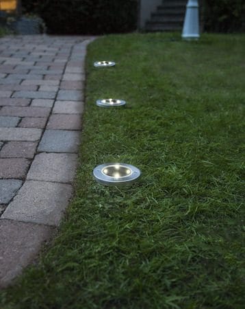 Lawnlight 3-pakning solcellespotlight 11,5 cm - sølv - Hagemøbler & utemiljø - Hagedekorasjon & utemiljø - Hagebelysning